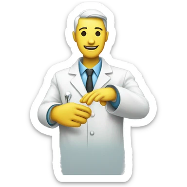 handshake-whitecoat-with-robot sticker