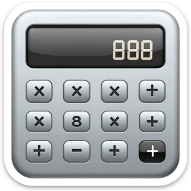 calculator icon, no Apple branding or logo sticker