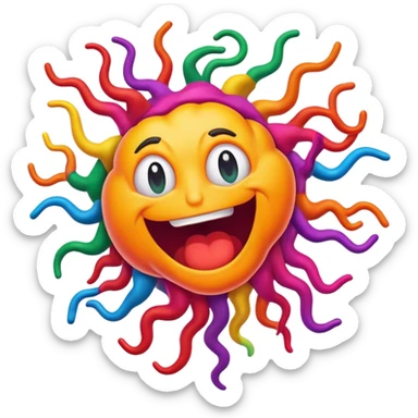 Italian Brainrot meme with exaggerated expressions and chaotic energy sticker