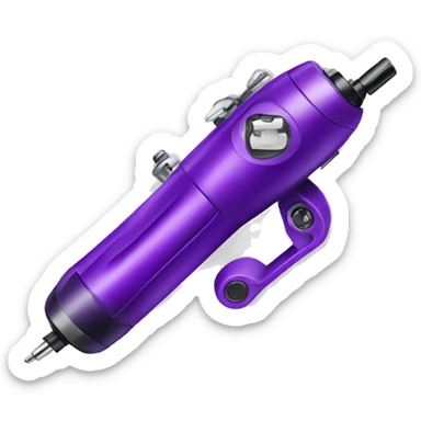 Purple wireless tattoo machine sticker