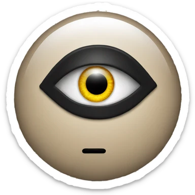 eye with black background, and iback ris and ack pupil sticker