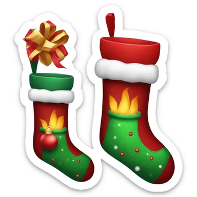 hazardous christmas stockings  sticker