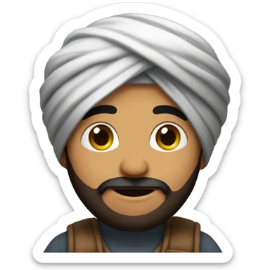 Punjabi boy saying me with a hoidie sticker