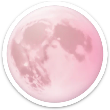 pastel pink moon sticker