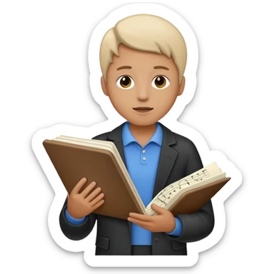 stand music notebook sticker