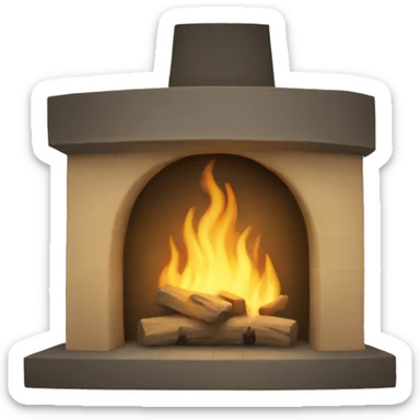 Beige hearth sticker