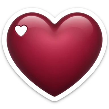 Burgundy Heart sticker