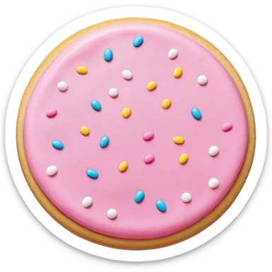 A pink sugar cookie sticker