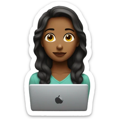a girl  watching Netflix sticker