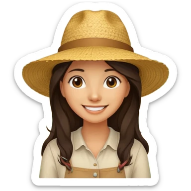 tia granjera dando like granjera  campo sticker