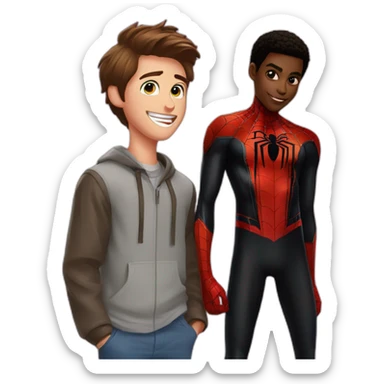 peter parker e miles morales sticker