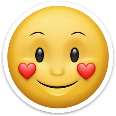 Smiley face with heart sticker