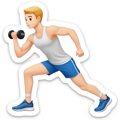 person exercising with good pain, optimal workout sticker