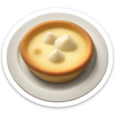 milk and semolina dessert called galaktoboureko in a plate sticker