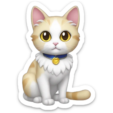 Luna sailor moon cat sticker