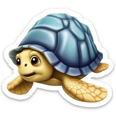 seashell turtle sticker