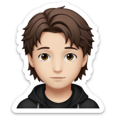 felix of stray kids brunnete sticker