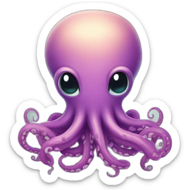 Cute kraken Holding a Sign in his tentacles sticker