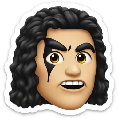 kiss gene simmons make up sticker