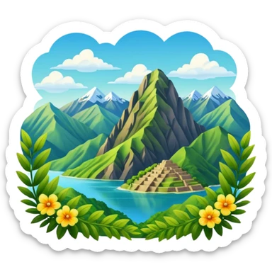 Peru landscape sticker