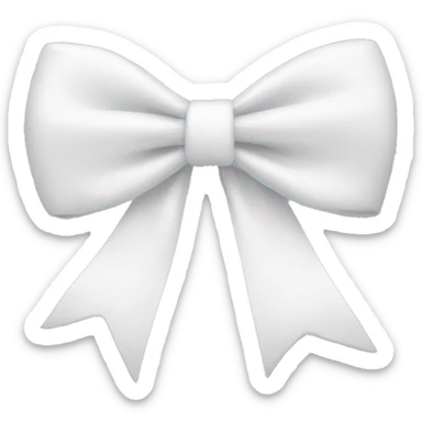 white bow sticker