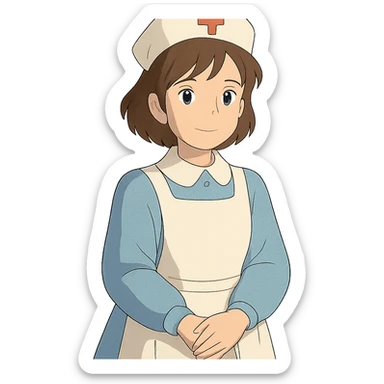 ghibli style nurse sticker
