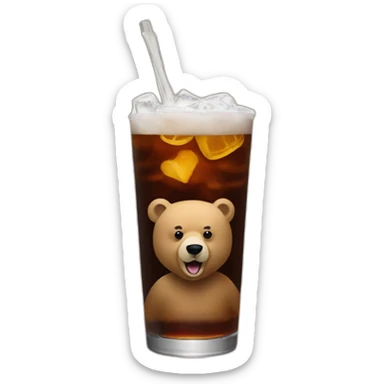 Joe Biden drink a bear sticker