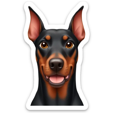Red Doberman pinscher  sticker
