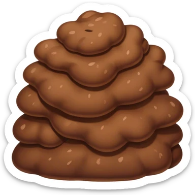 Brown poop stopl sticker