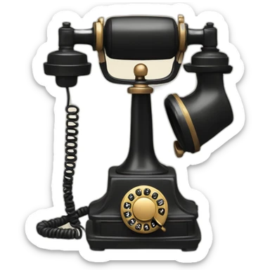 cute 1920s telephone sticker