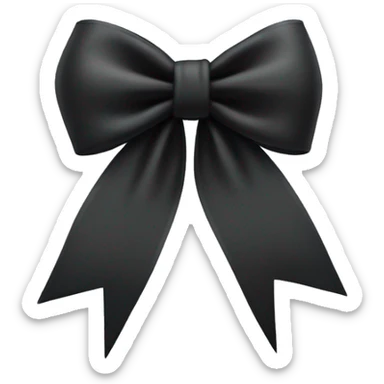 Black coquette bow with only back in it and no other colour  sticker