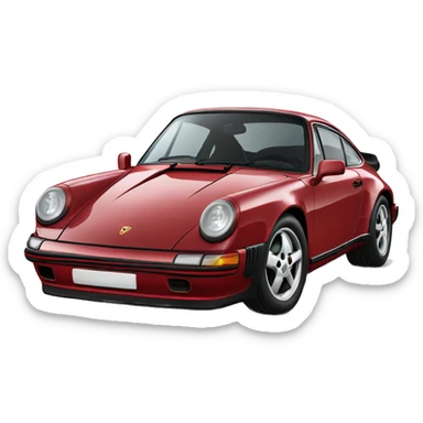 Red Porsche sticker