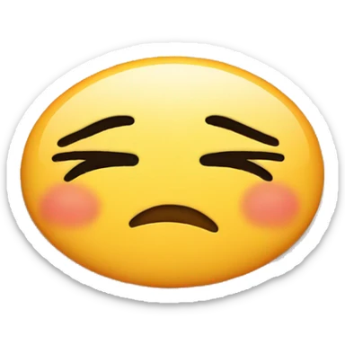 exhausted sad kiss emoji face sticker