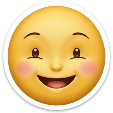 emoji yellow cute face smiling, remove the white part of the eyes sticker