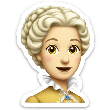18th century Swiss lady in dress sticker