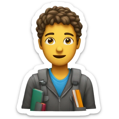 Hardworking student sticker