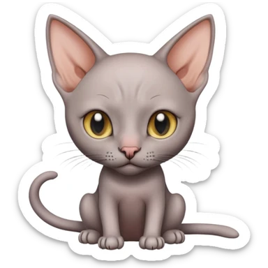 hairless cat griddling  sticker