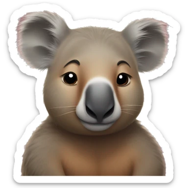 koala kissing capybara sticker