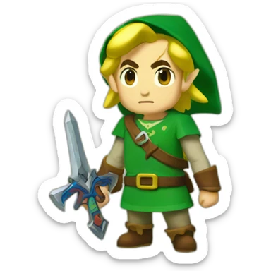 Link from zelda sticker
