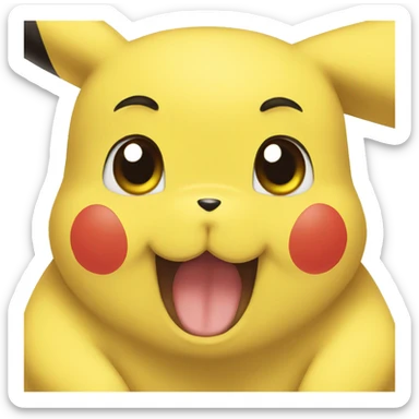 pikachu face sticker