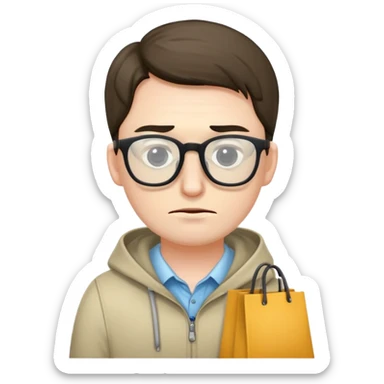 programmer with bags under his eyes sticker