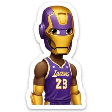 Iron Man avec le maillot des Lakers sticker