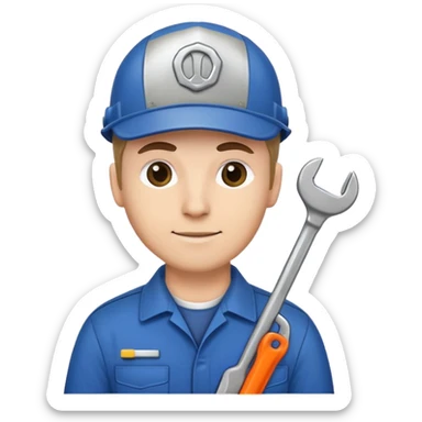 Car mechanic sticker