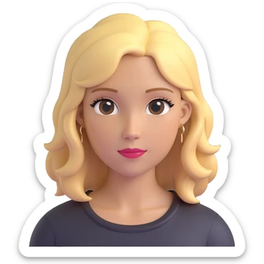female with blonde hair and highlights sticker