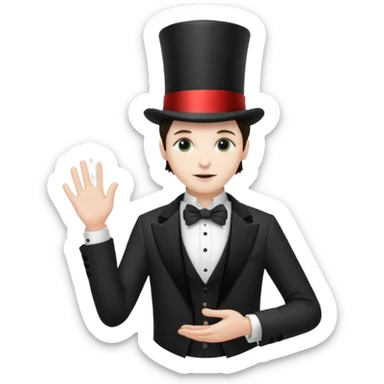 a magician who disappears into fog sticker