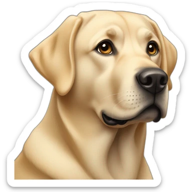 Labrador noir blonde sticker