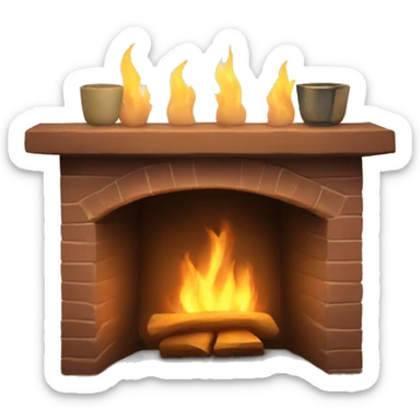Cozy fireplace  sticker