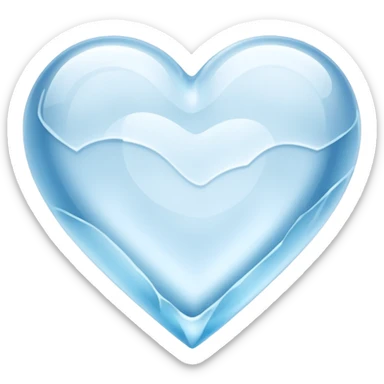 coração de gelo   sticker
