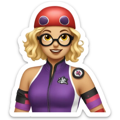 Roller derby girl  sticker