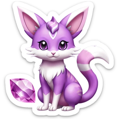 Shiny Furret-Purrloin-Espeon-Hybrid (Full body) sticker